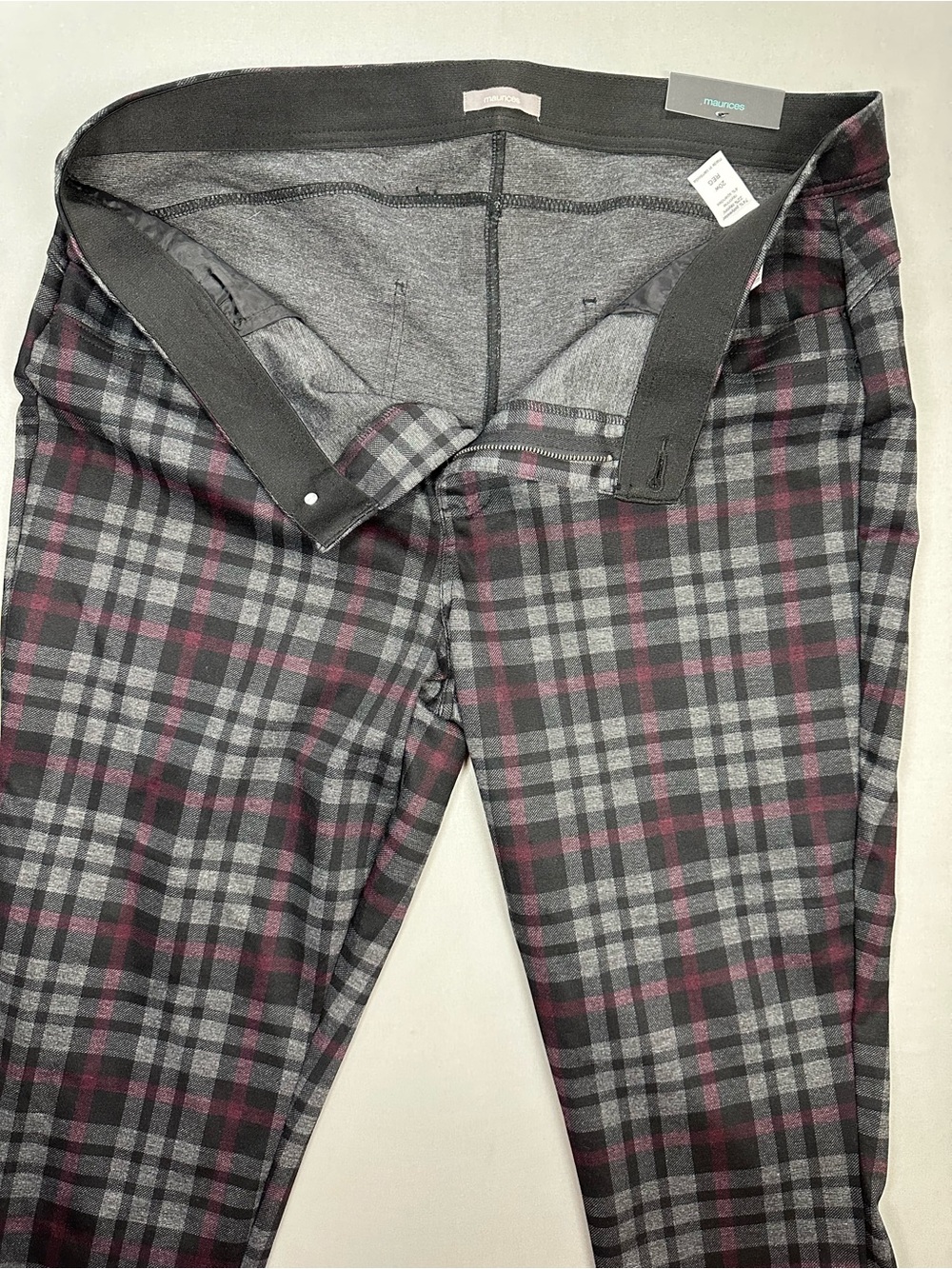 NWT Maurices Skinny Ankle Mid Rise Plaid Pants, Stretch - Womens 20W Regular - Picture 7 of 16